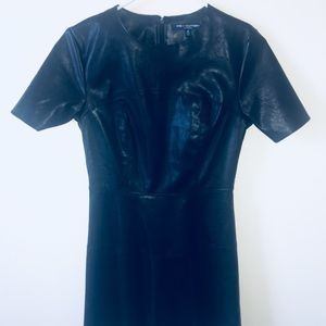 Black Leather cocktail dress.